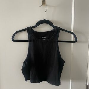Wild Fable Black Fitted Crop Tank Top